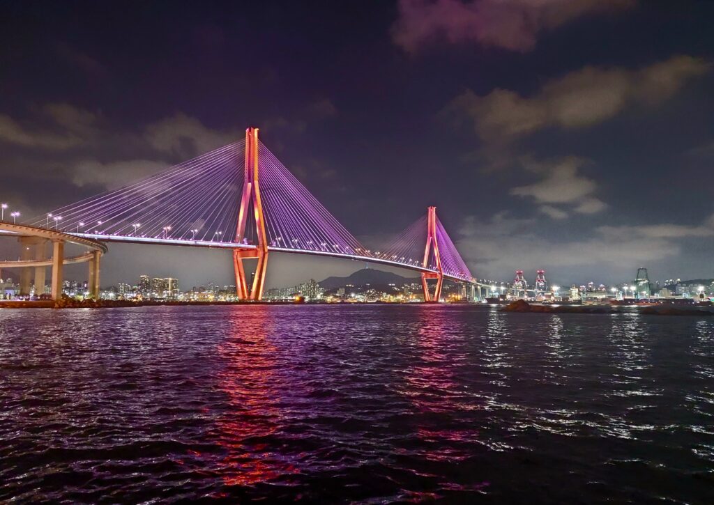 青鶴水邊公園釜山港大橋夜景