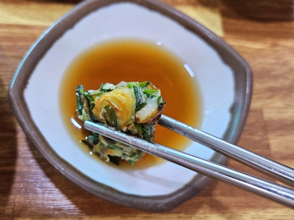 釜山影島牡蠣料理專賣店石花亭-牡蠣蔥煎餅